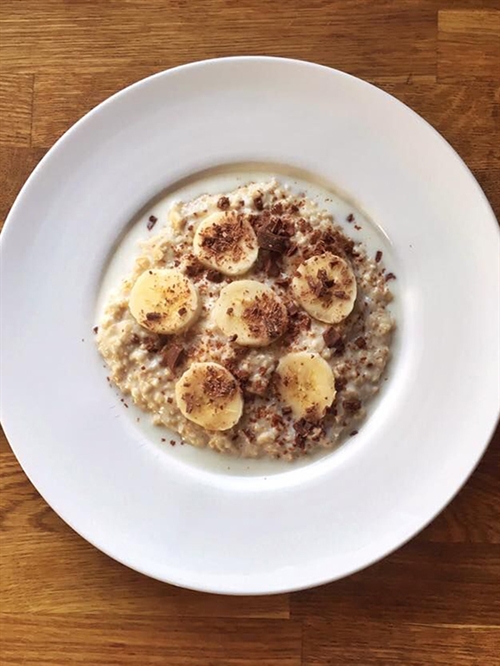 Porridge with Banana and Chocolate